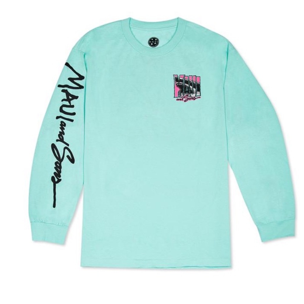 Maui and Sons Teal Long Sleeve T Shirt